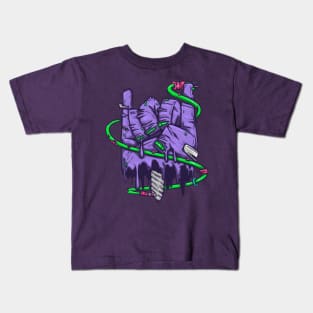 purple horns Kids T-Shirt